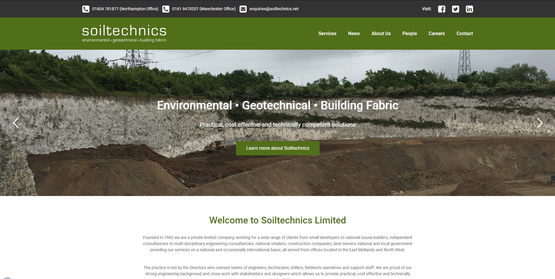 Soiltechnics Website Launch
